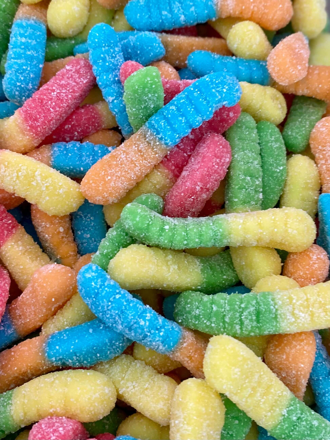 sour neon gummy worms swedish candy