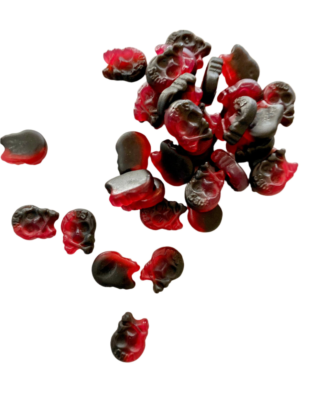 Raspberry/Licorice Skull
Jelly candy, fruit/licorice 