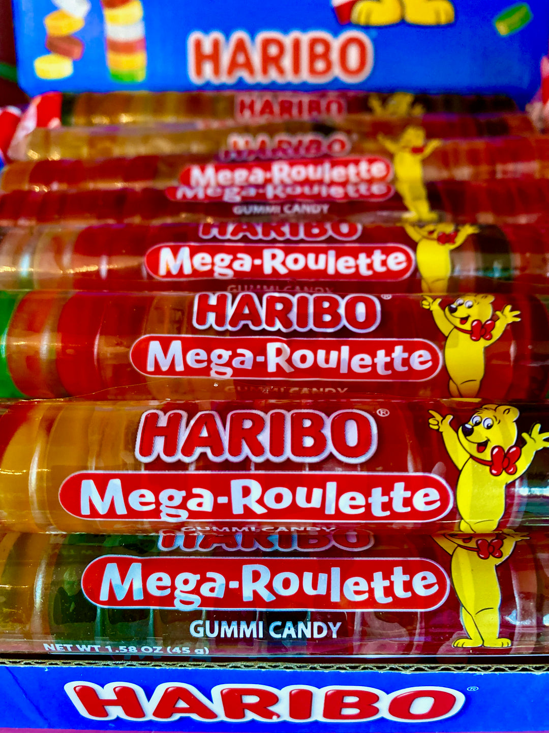 Haribo Mega Roulette Gummi Candy 3 rolls Gluten free