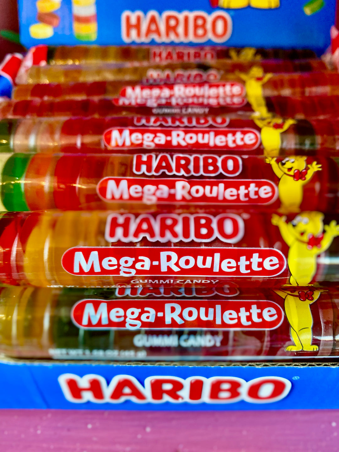 Haribo Mega Roulette Gummi Candy 3 rolls Gluten free