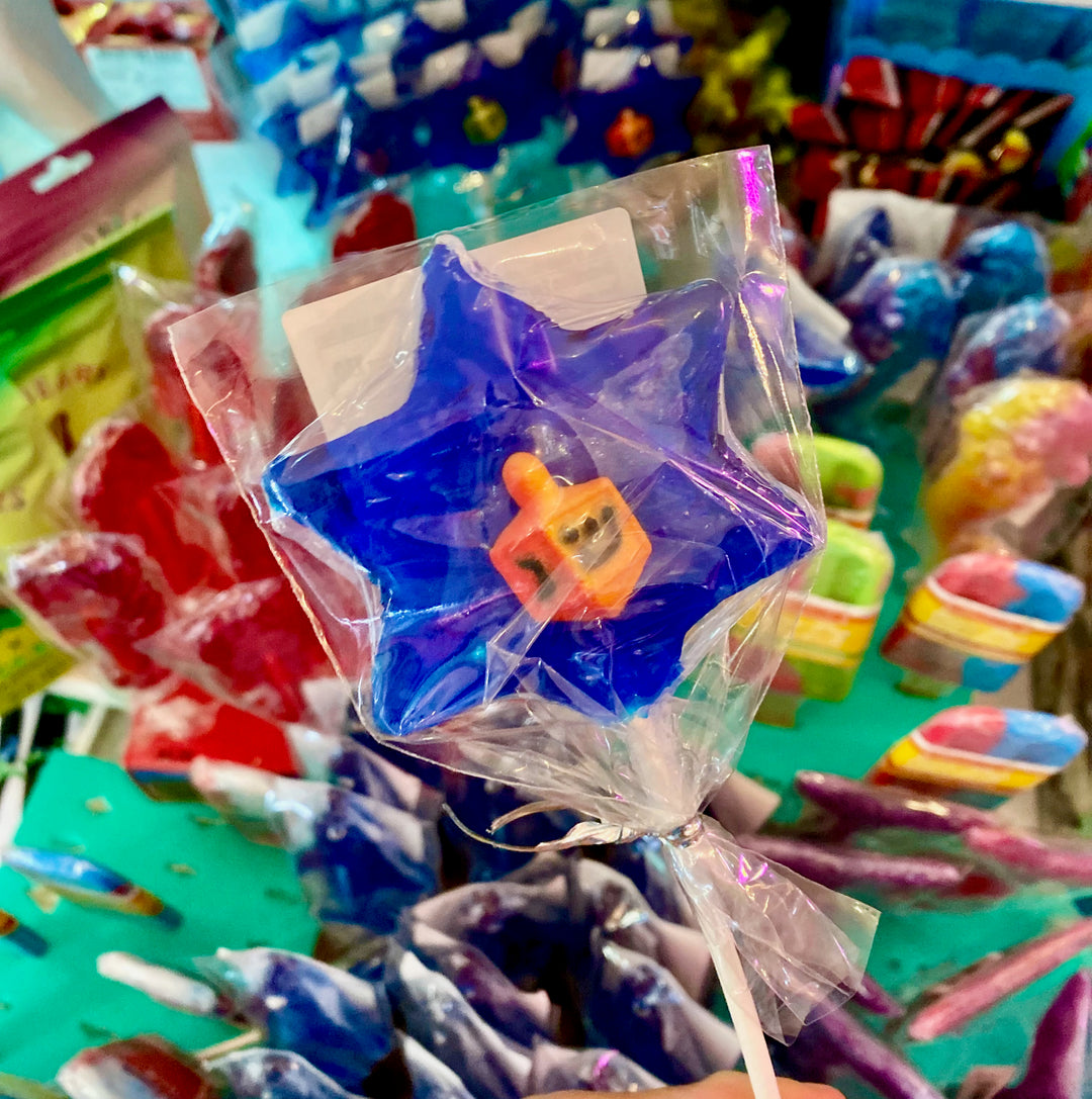 Hanukkah Dreidel Stars Candy Lollipops 3