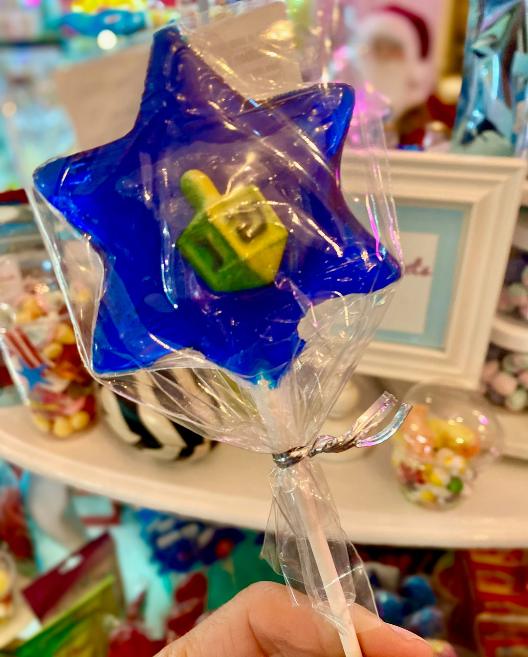 Hanukkah Dreidel Stars Candy Lollipops 3