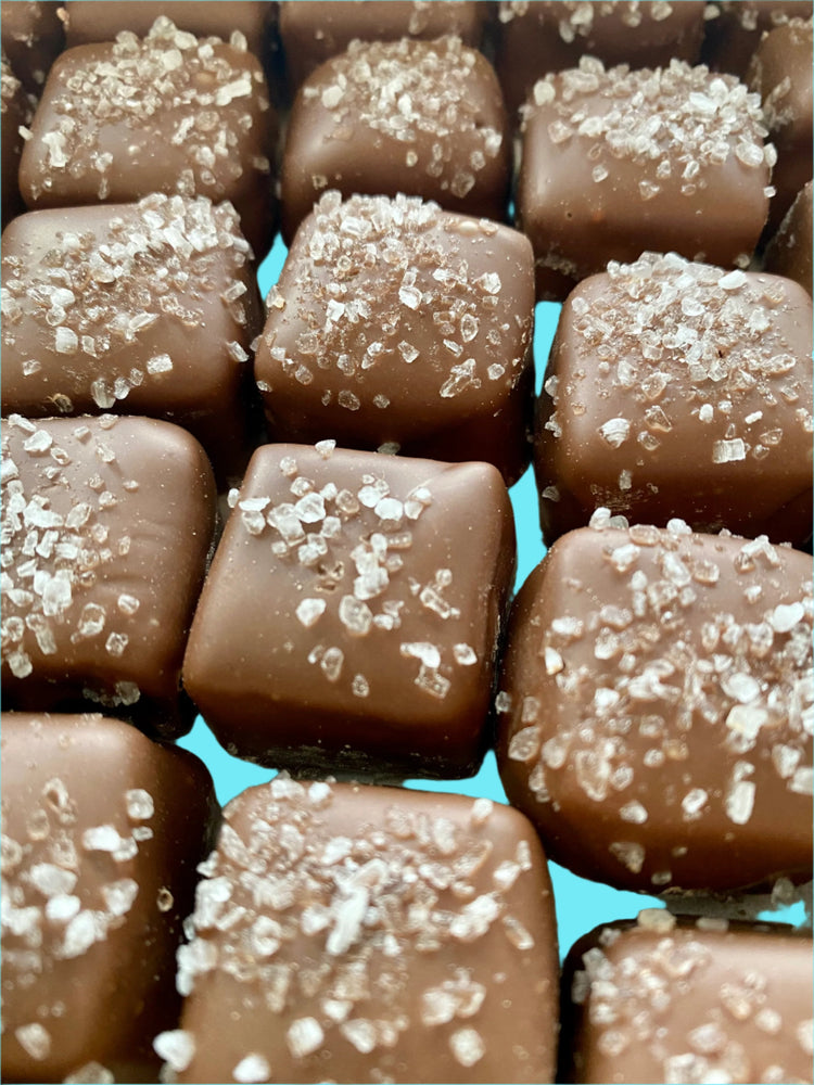 handcrafted sea salt caramels gift box 